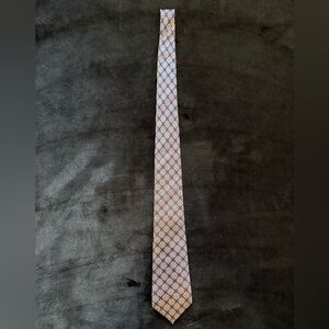 Faconnable Blue and Gold Geometric Tie